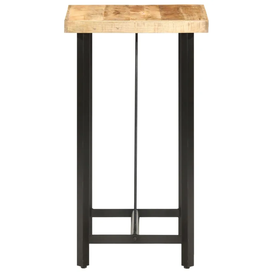 Table de bar 60x60x107 cm Bois de manguier brut - 3