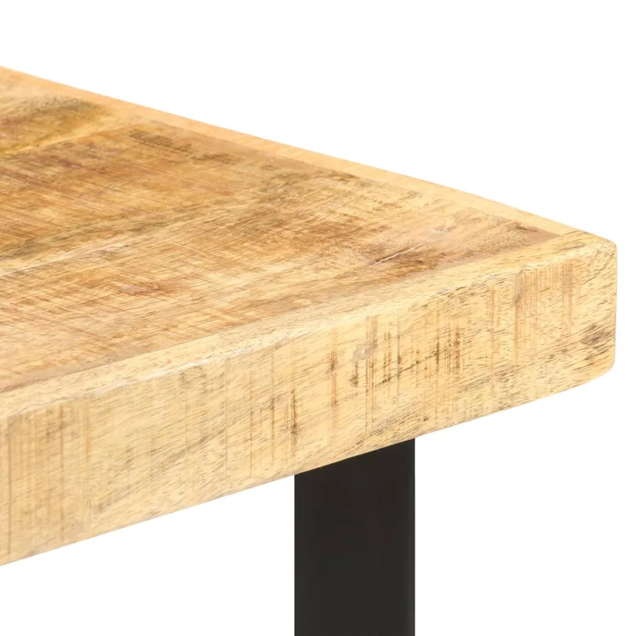 Table de bar 60x60x107 cm Bois de manguier brut - 5