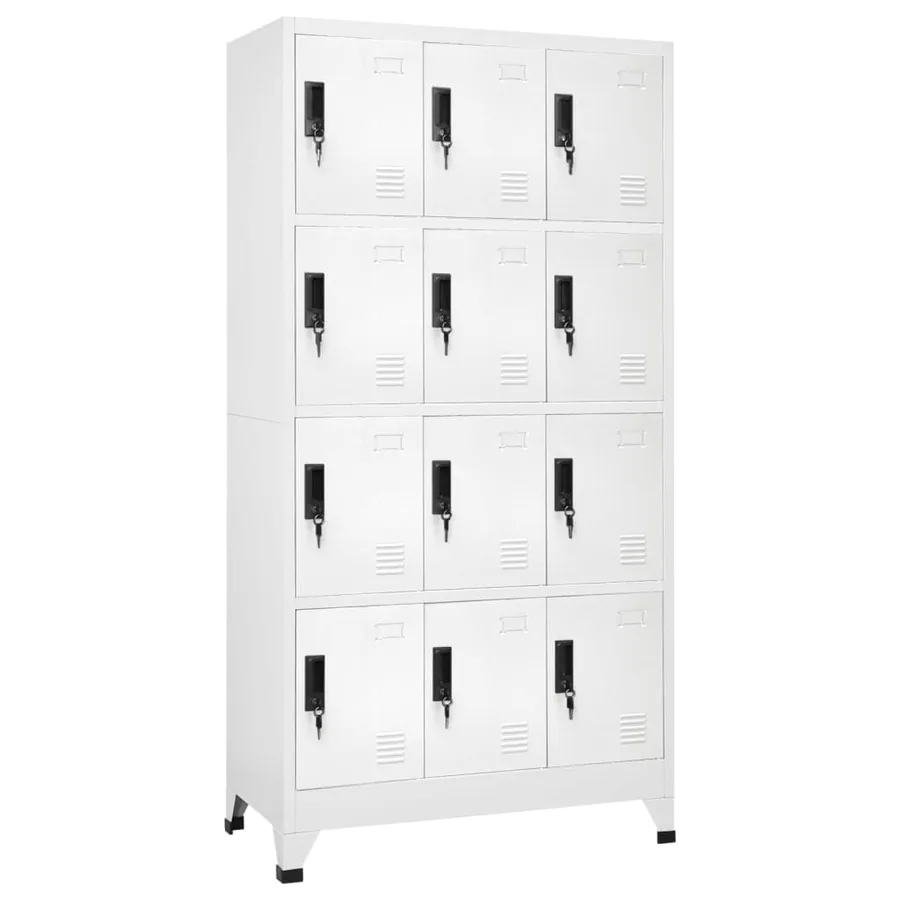 Armoire à casiers Blanc 90x45x180 cm Acier