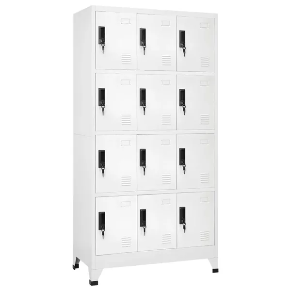 Armoire à casiers Blanc 90x45x180 cm Acier