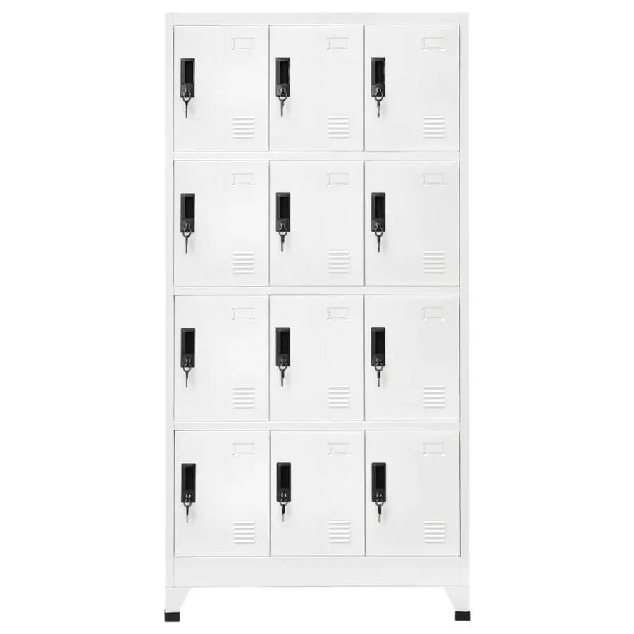 Armoire à casiers Blanc 90x45x180 cm Acier - 2