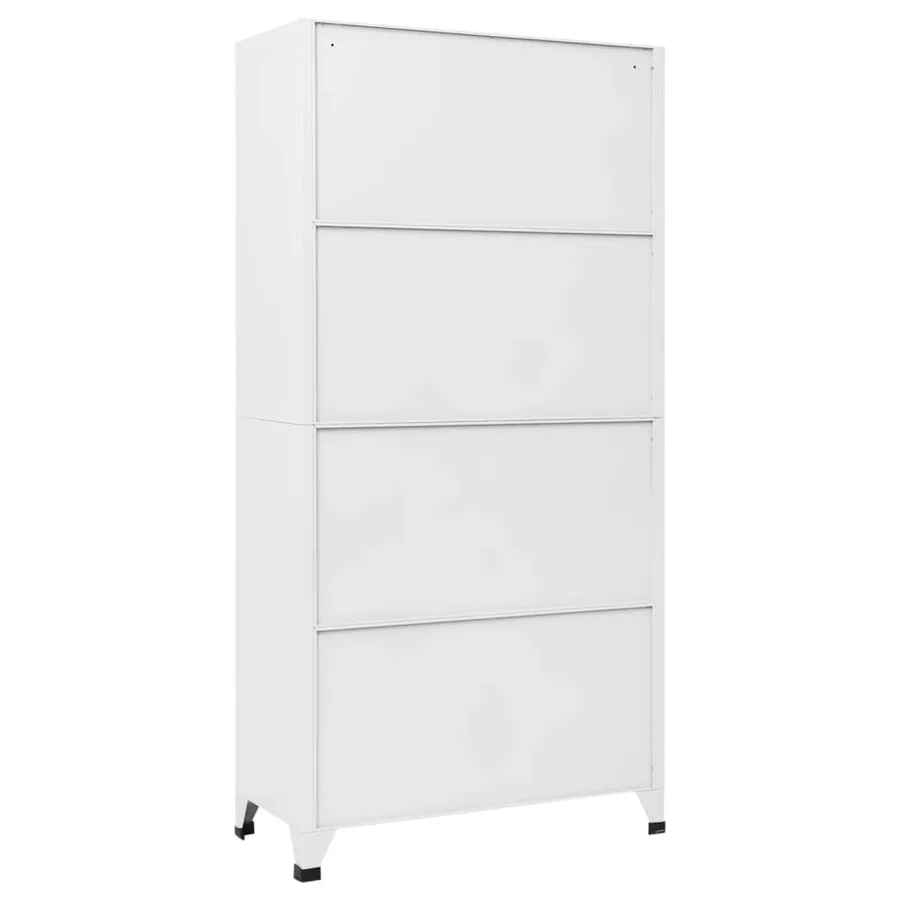 Armoire à casiers Blanc 90x45x180 cm Acier - 5