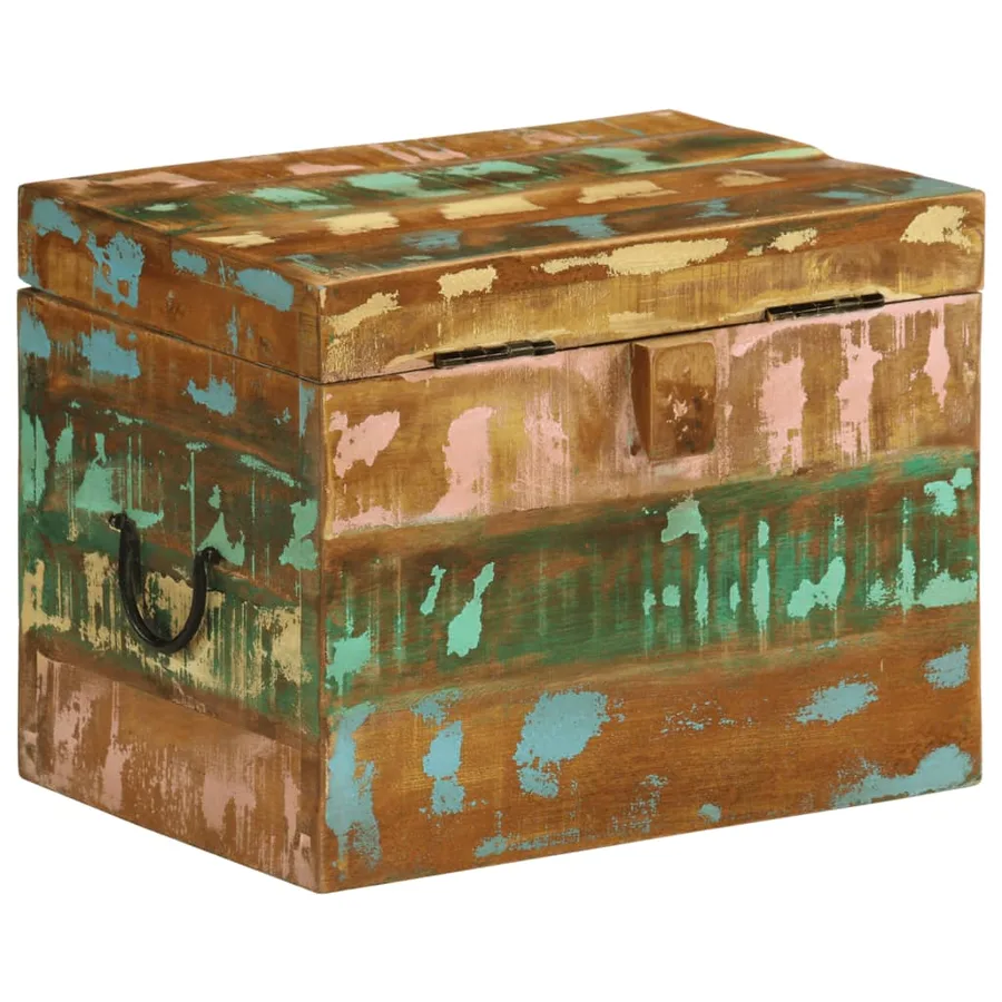 Boîtes de rangement Bois massif de récupération - 8