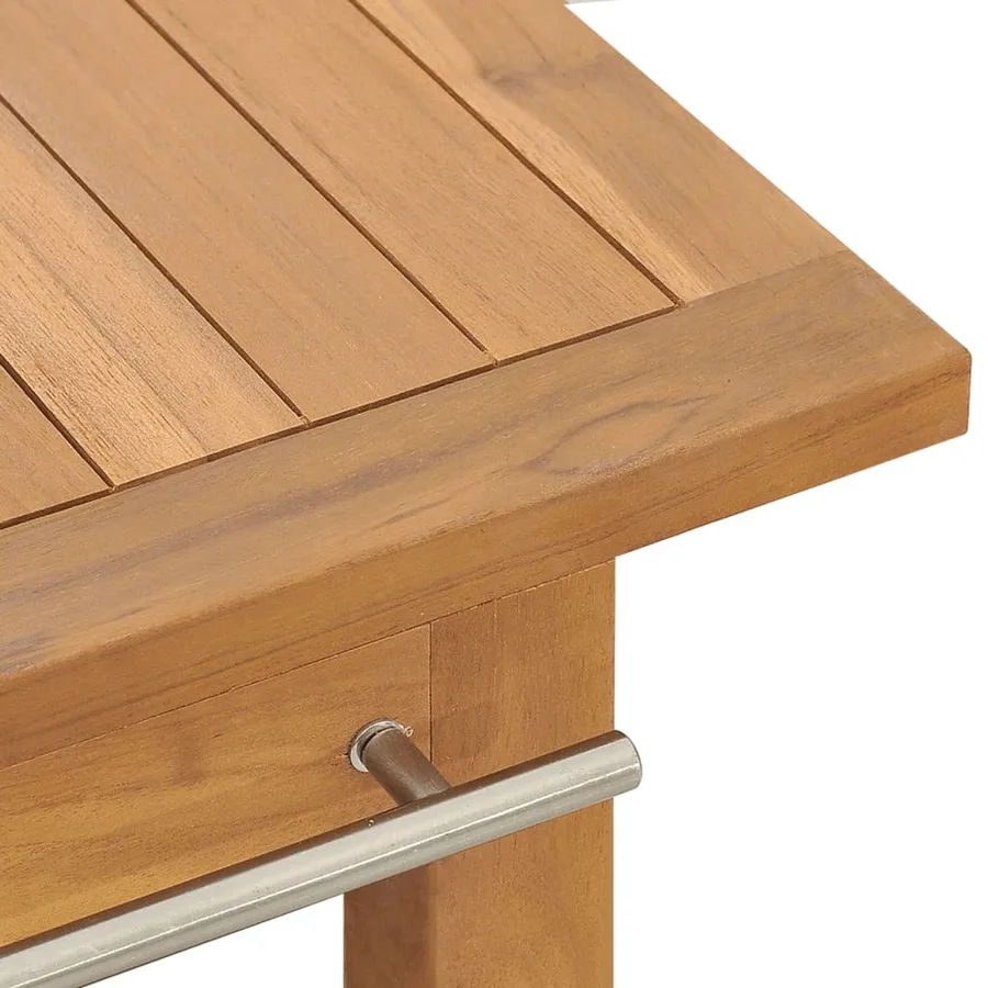 Meuble de salle de bain Bois de teck solide 132x45x75 cm - 6