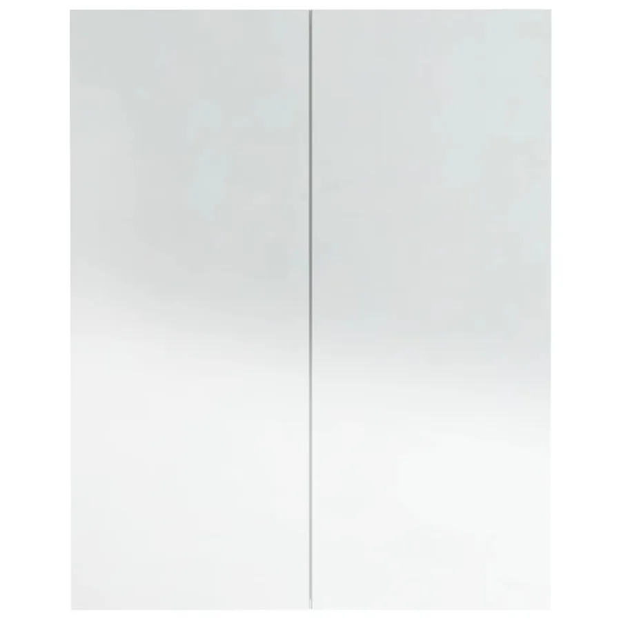 Armoire à miroir de salle de bain 60x15x75cm MDF Blanc brillant - 5