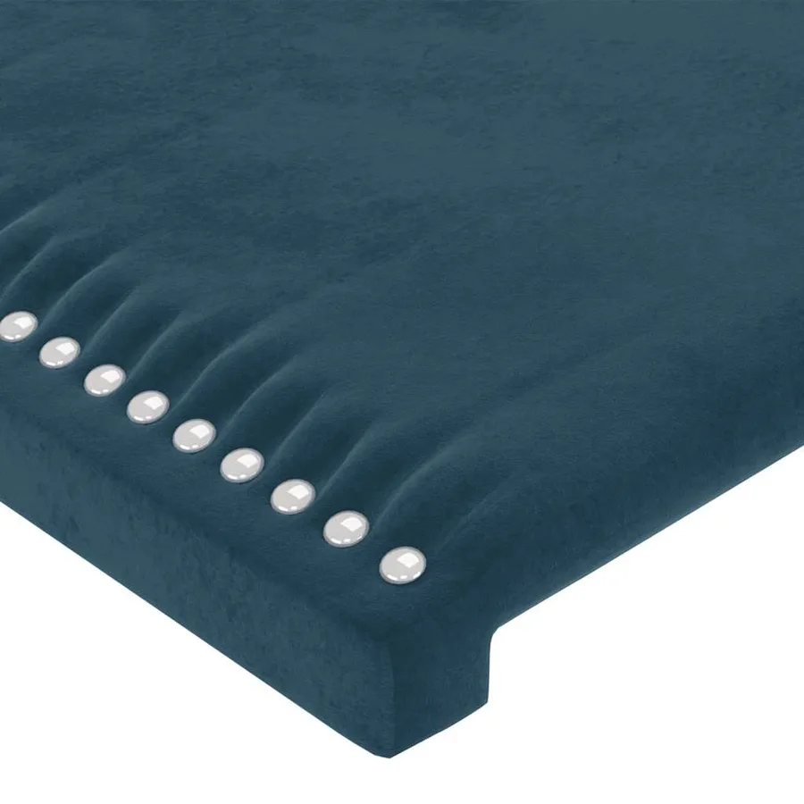 Tête de lit Bleu foncé 100x5x78/88 cm Velours - 4