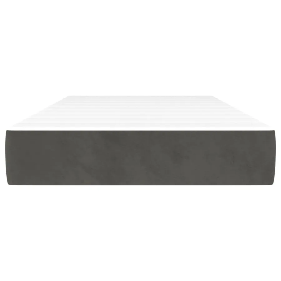 Matelas de lit à ressorts ensachés fermeté moyenne Gris foncé 80x200x20 cm - 3
