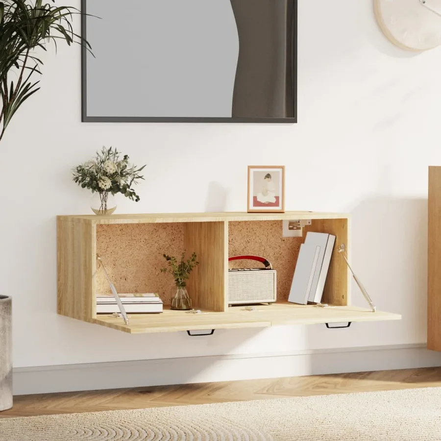 Armoire murale Chêne sonoma 100x36,5x35 cm Bois d'ingénierie - 3
