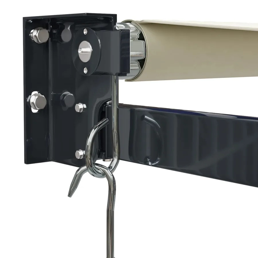 Auvent rétractable crème 3,5x2,5 m tissu et aluminium - 7