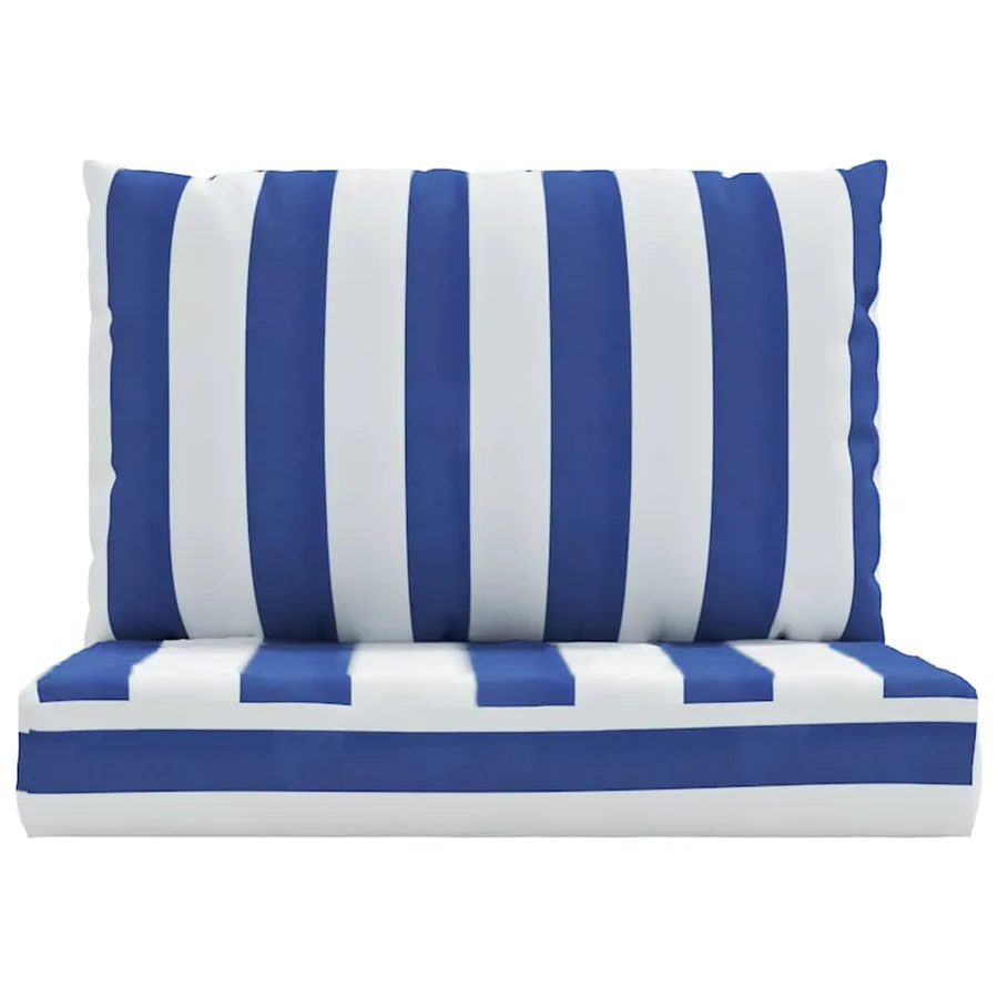 Coussins de palette lot de 2 rayures bleues/blanches - 4