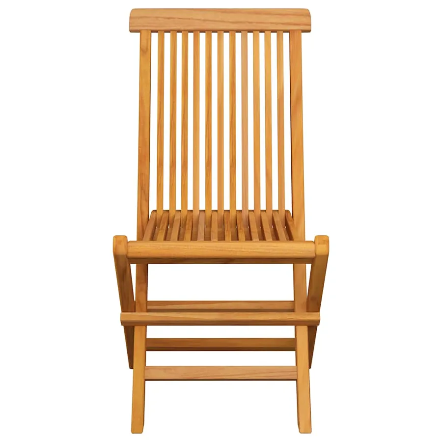 Chaises de jardin et coussins crème lot de 4 Bois teck massif - 4