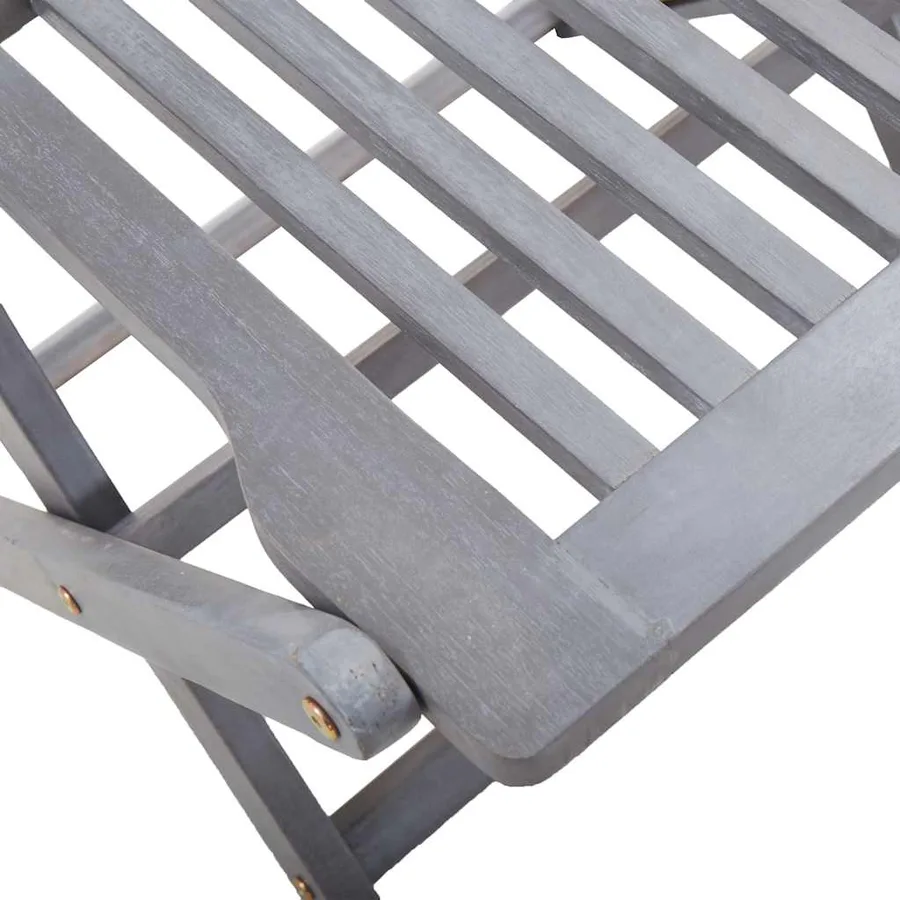 Chaises pliables d'extérieur lot de 2 et coussins Bois d'acacia - 17