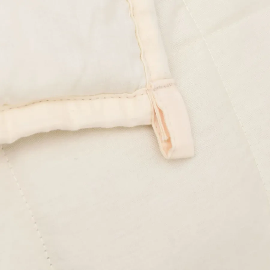Couverture lestée Crème clair 152x203 cm 7 kg Tissu - 5
