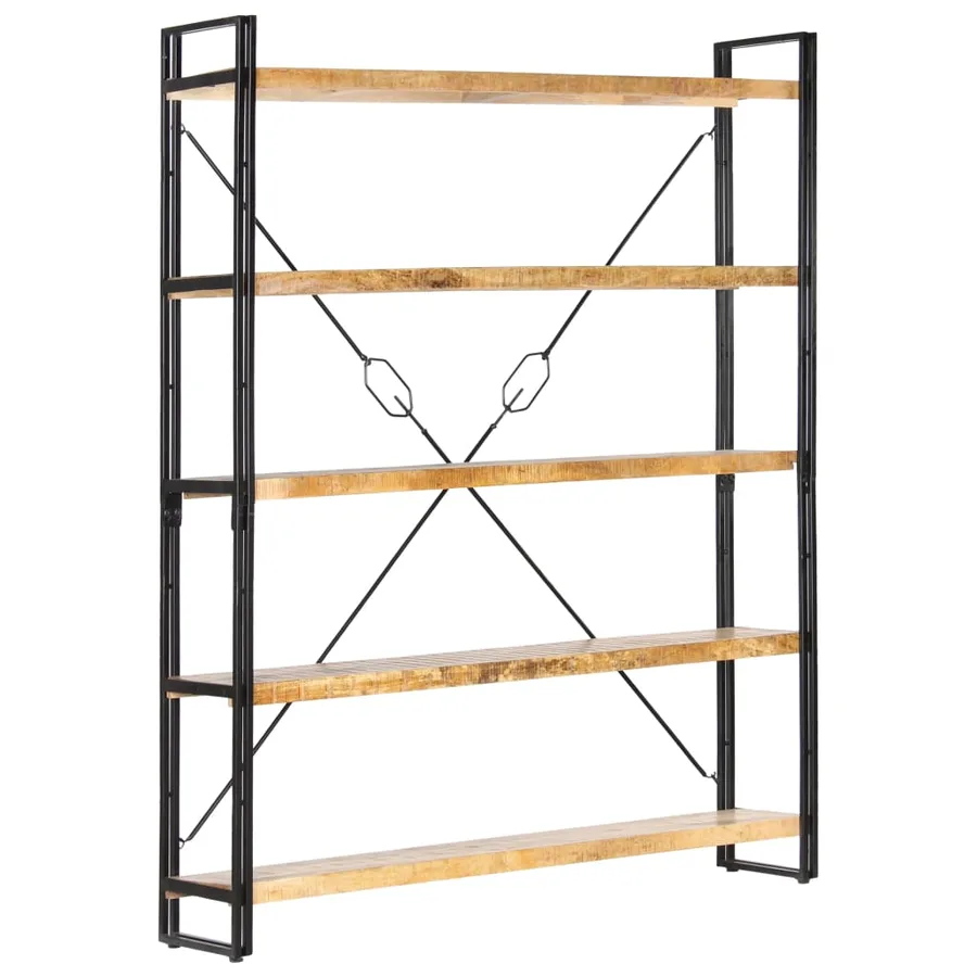 Bibliothèque à 5 niveaux 140x30x180 cm Bois de manguier solide - 10