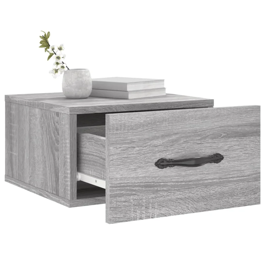 Tables de chevet murales 2 pcs sonoma gris 35x35x20 cm - 4