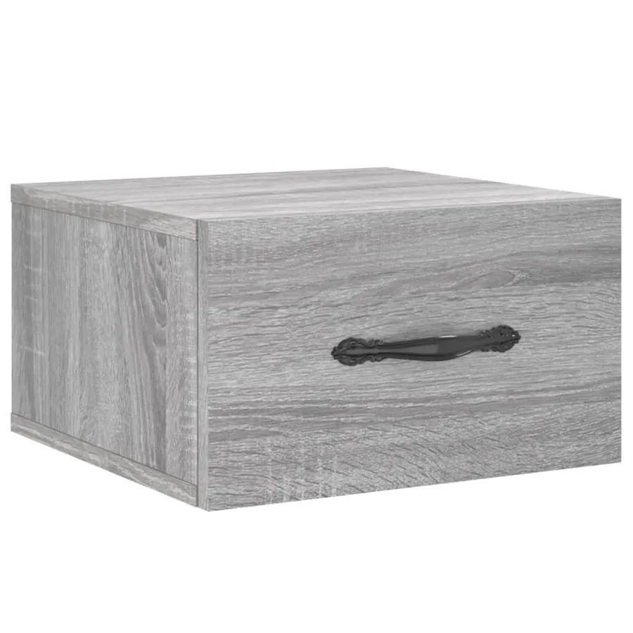 Tables de chevet murales 2 pcs sonoma gris 35x35x20 cm - 5