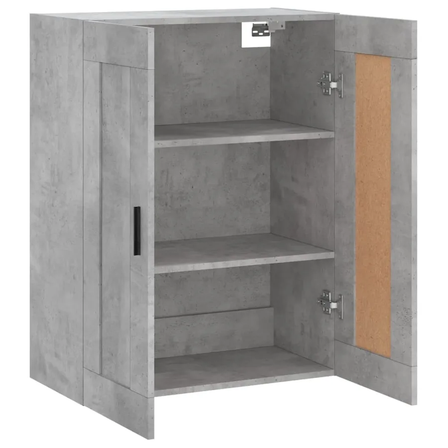 Armoire murale gris béton 69,5x34x90 cm bois d'ingénierie - 7