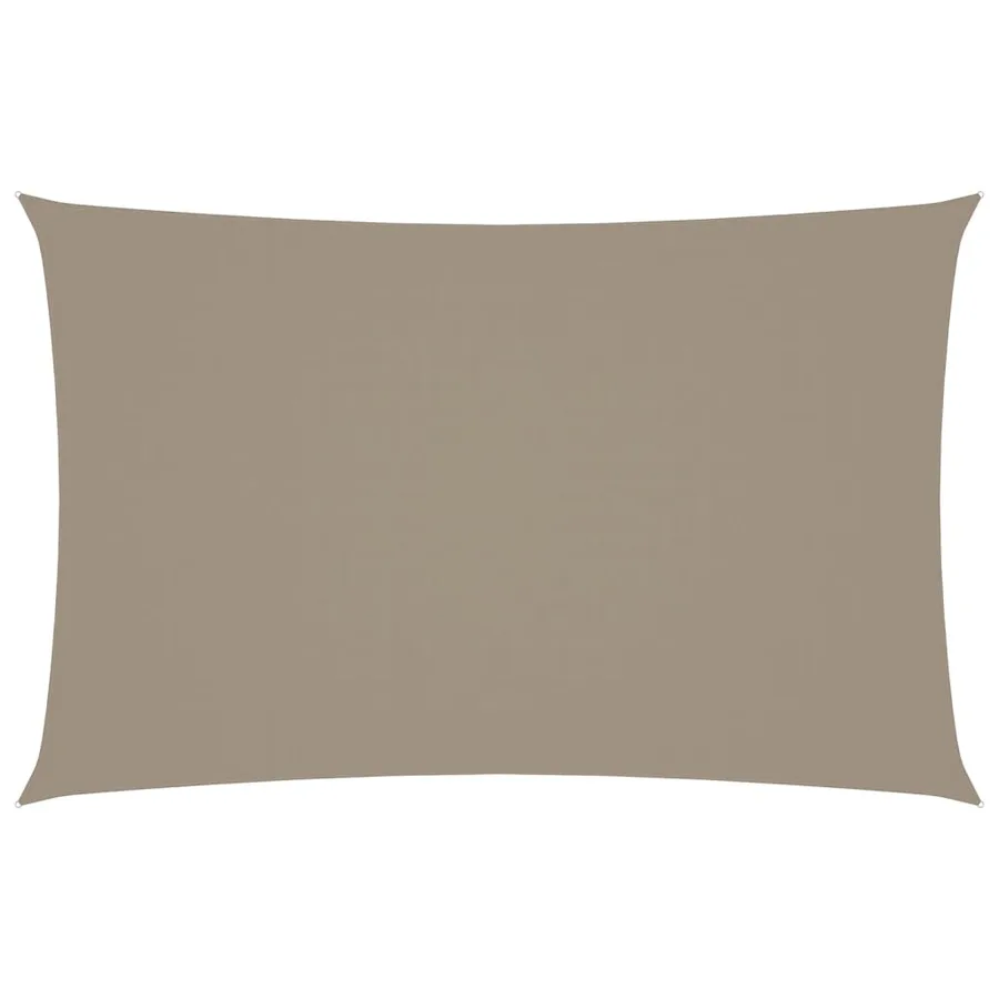 Voile de parasol tissu oxford rectangulaire 2,5x5 m taupe - 2