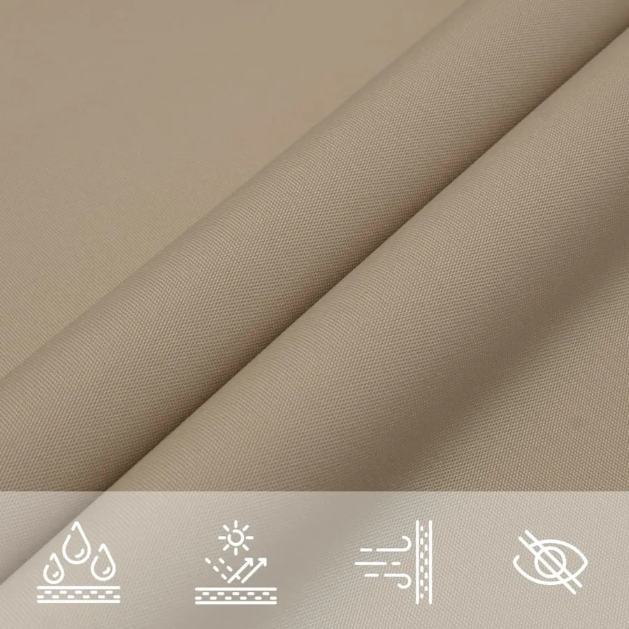 Voile de parasol tissu oxford rectangulaire 2,5x5 m taupe - 8