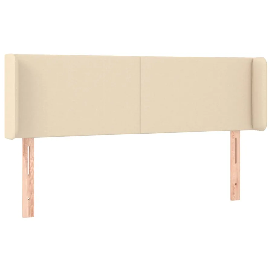 Tête de lit avec oreilles Crème 147x16x78/88 cm Tissu - 2