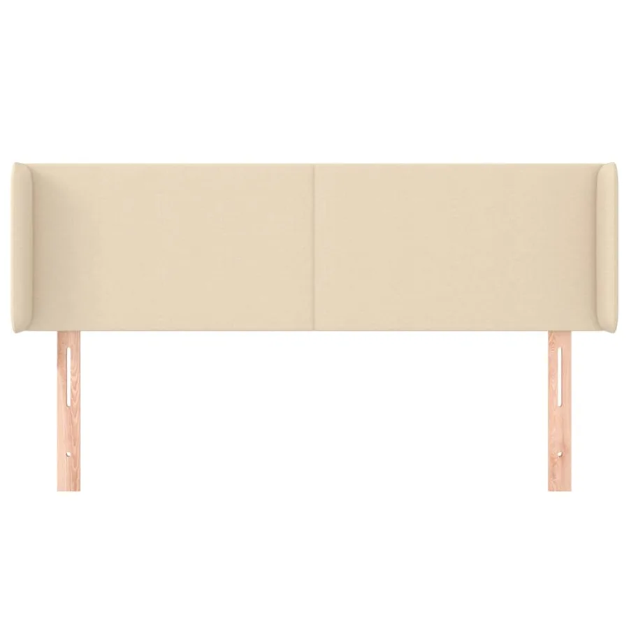 Tête de lit avec oreilles Crème 147x16x78/88 cm Tissu - 3