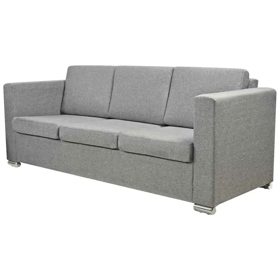 Ensemble de canapés trois pièces Tissu Gris clair - 15