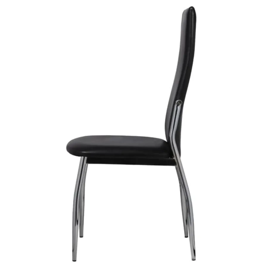 Chaises à manger lot de 6 noir similicuir - 4