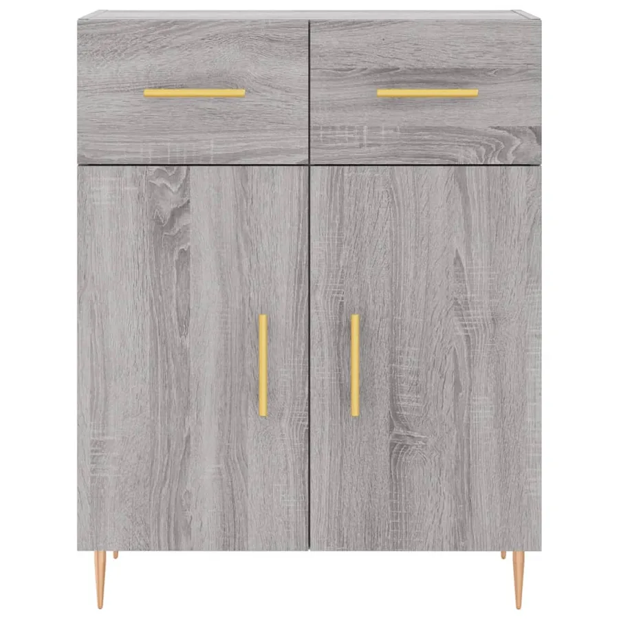 Buffet haut Sonoma gris 69,5x34x180 cm Bois d'ingénierie - 8