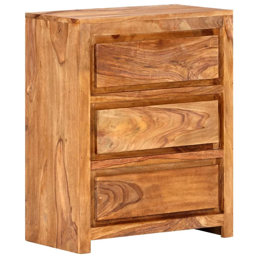 Armoire à tiroirs 60x33x75 cm Bois d'acacia massif