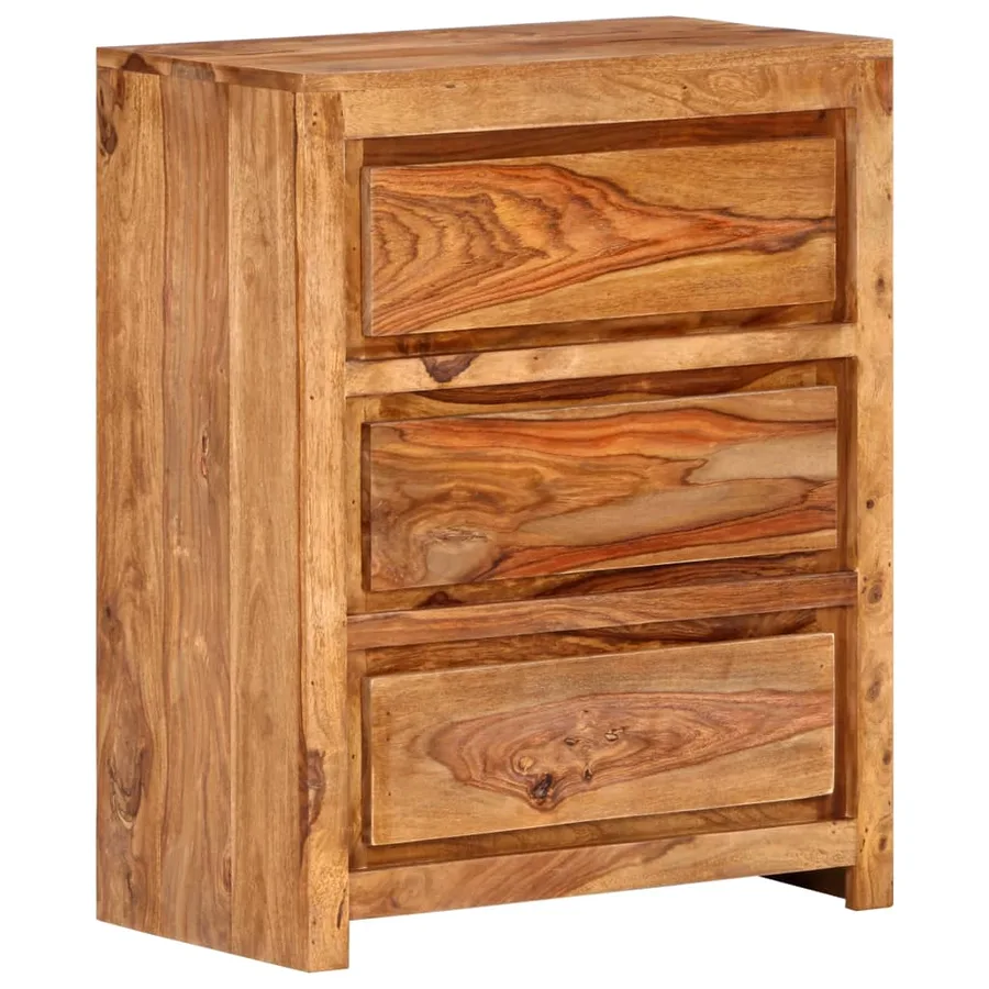 Armoire à tiroirs 60x33x75 cm Bois d'acacia massif - 8