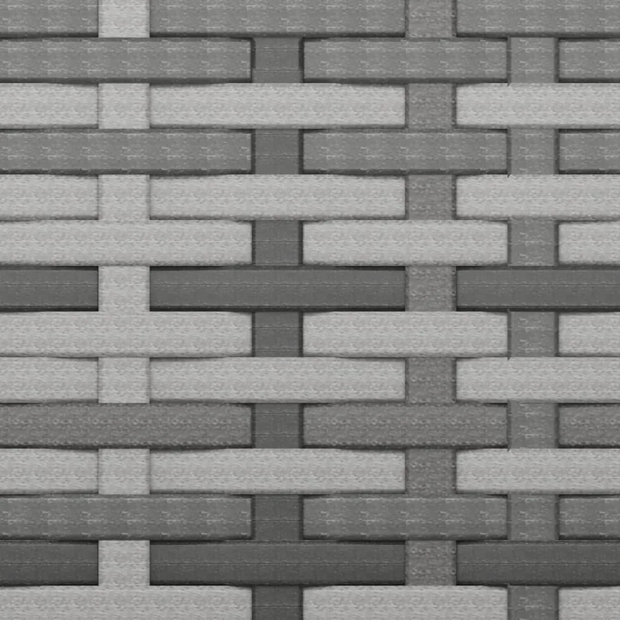 Canapés centraux de jardin et coussins 2pcs Gris Résine tressée - 8