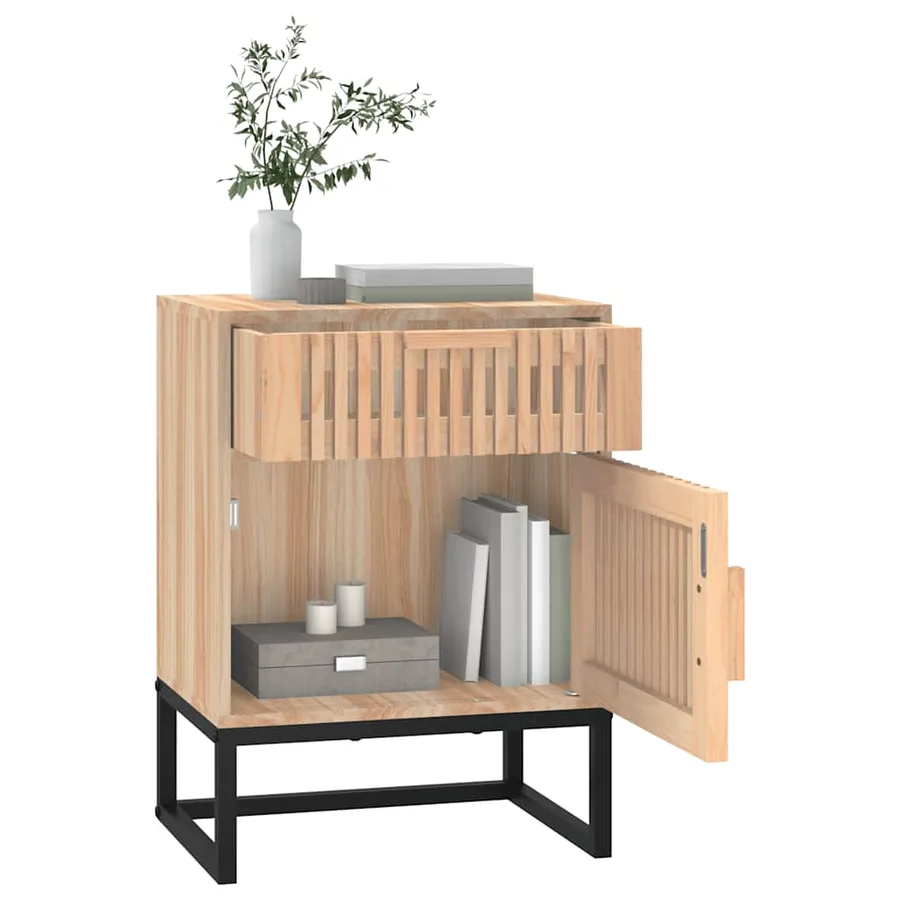 Tables de chevet 2 pcs 40x30x55,5 cm bois ingénierie et fer - 6
