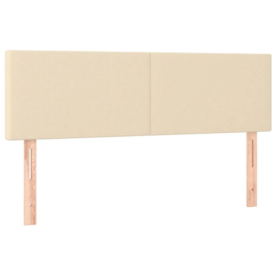 Sommier à lattes de lit avec matelas Crème 140x200 cm Tissu - 6