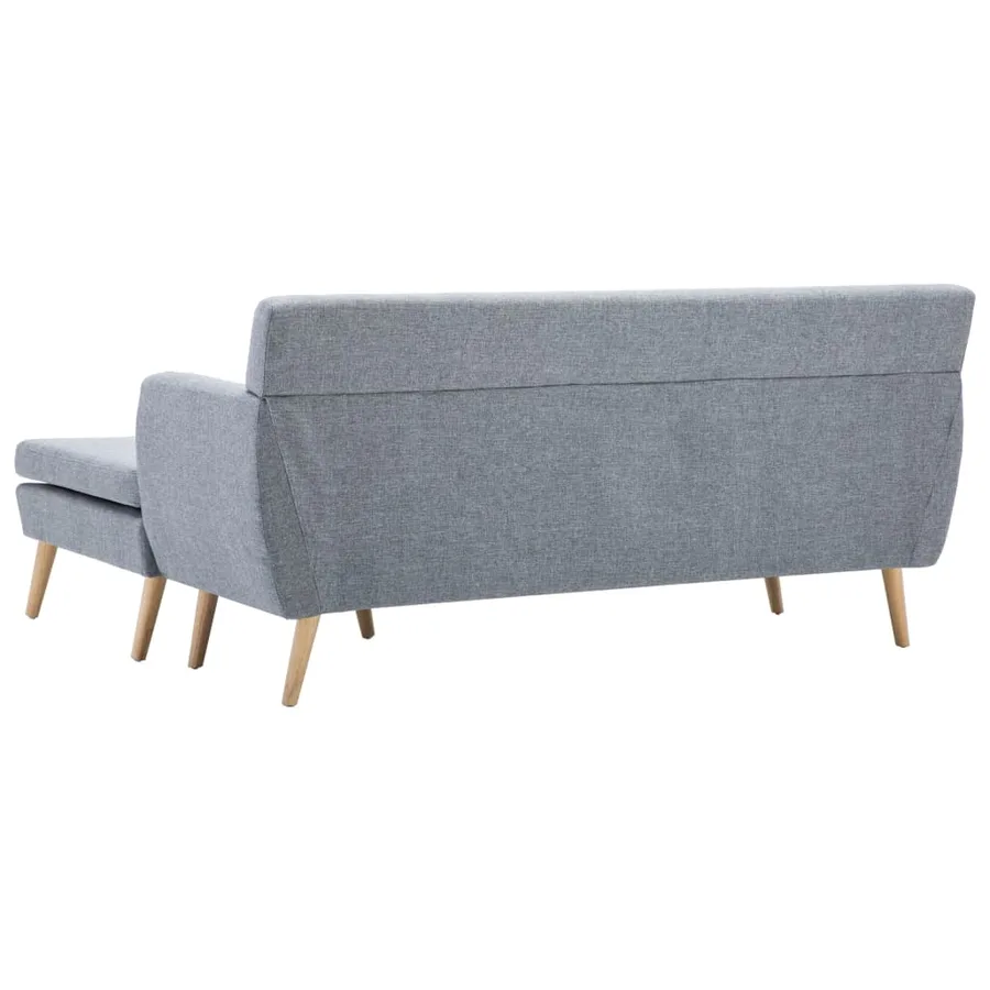 Canapé d'angle revêtement en tissu 171,5x138x81,5 cm gris clair - 5