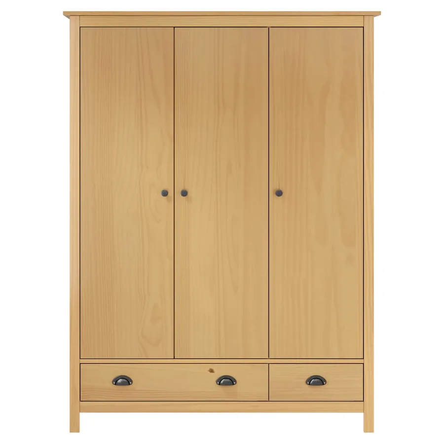Garde-robe à 3 portes Hill 127x50x170 cm Pin solide - 3
