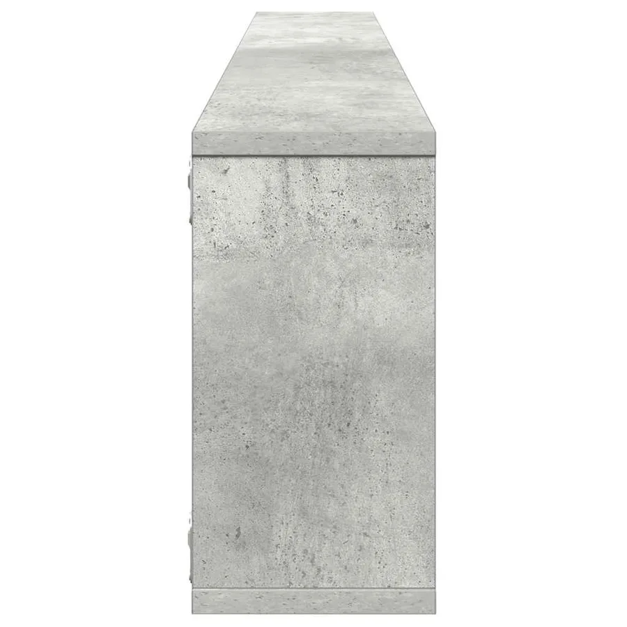 Étagères cube murales 4 pcs gris béton bois d'ingénierie - 7