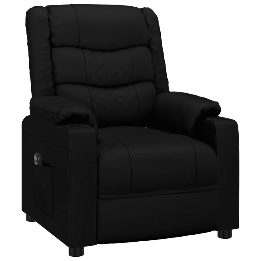 Fauteuil inclinable électrique Noir Similicuir - 3