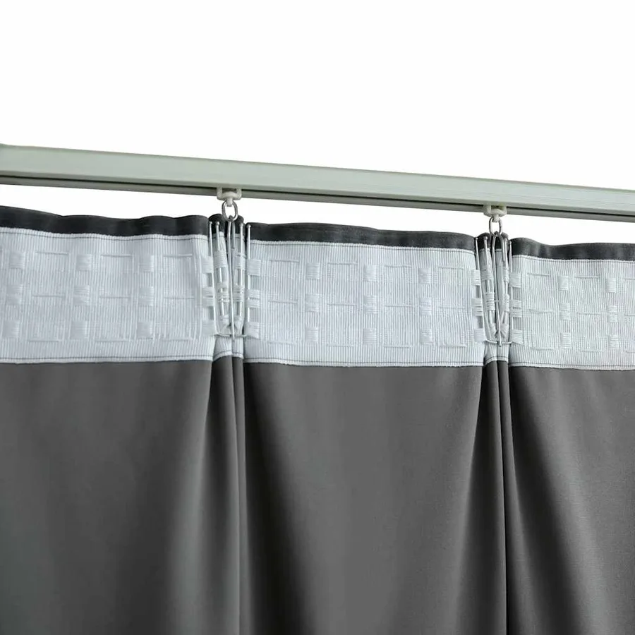 Rideaux occultants et crochet 2pcs Velours Anthracite 140x175cm - 4