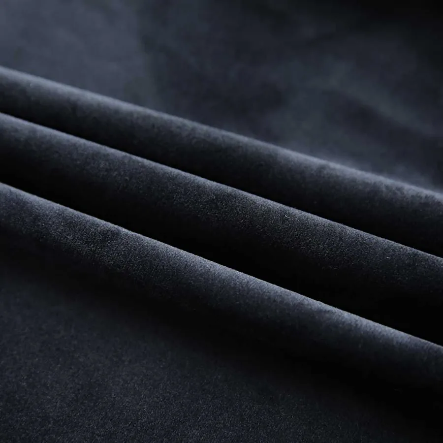 Rideaux occultants avec crochets 2 pcs Velours Noir 140x225 cm - 3