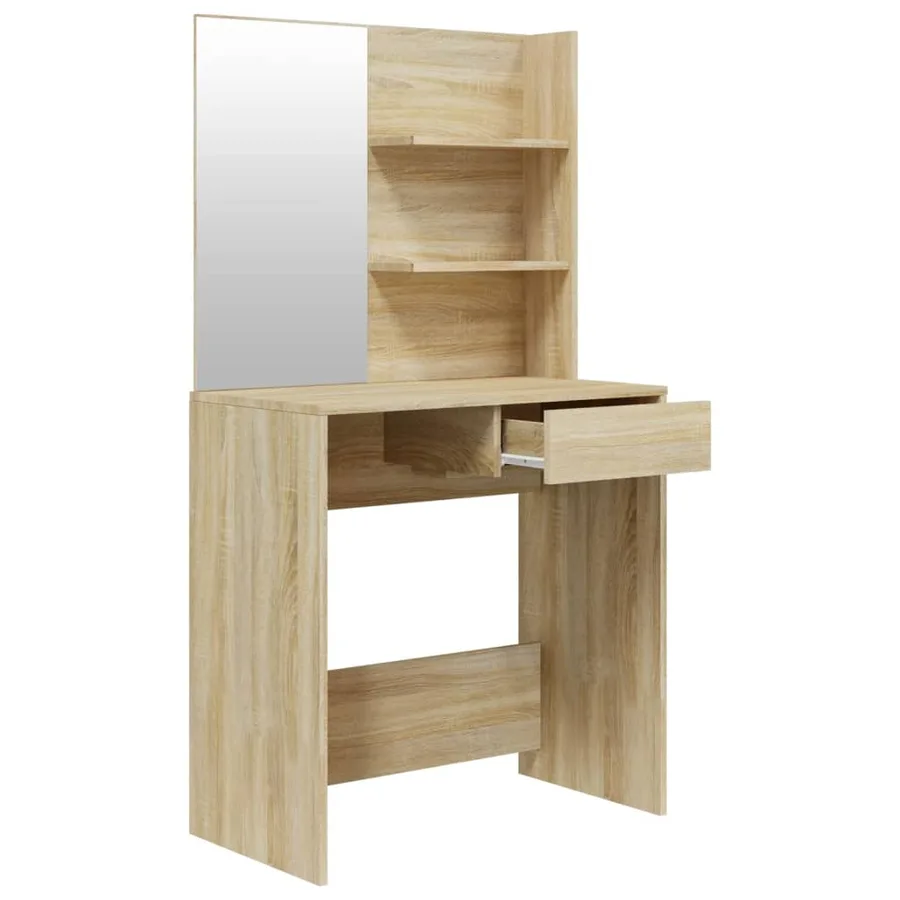 Coiffeuse avec miroir Chêne sonoma 74,5x40x141 cm - 7