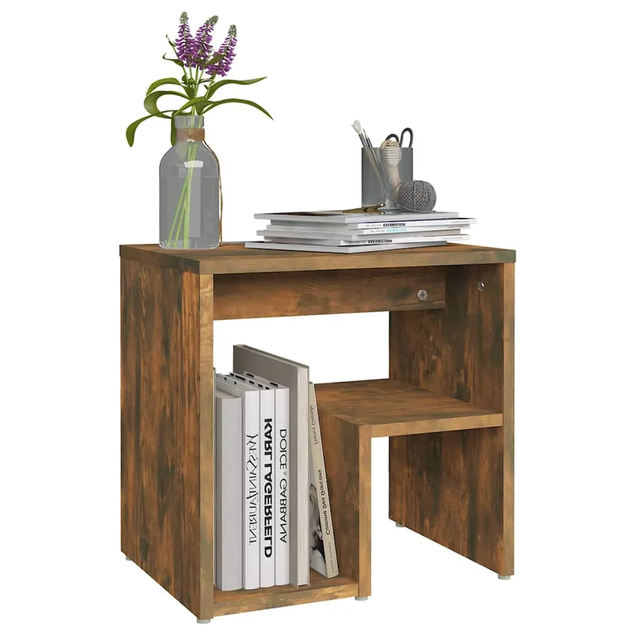 Tables de chevet 2 pcs Chêne fumé 40x30x40 cm Bois d'ingénierie - 7