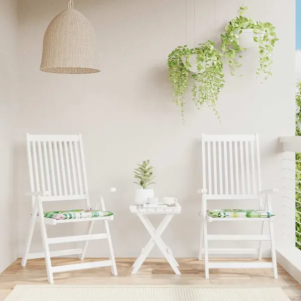 Coussins de chaise de jardin lot de 2 multicolore 50x50x4 cm