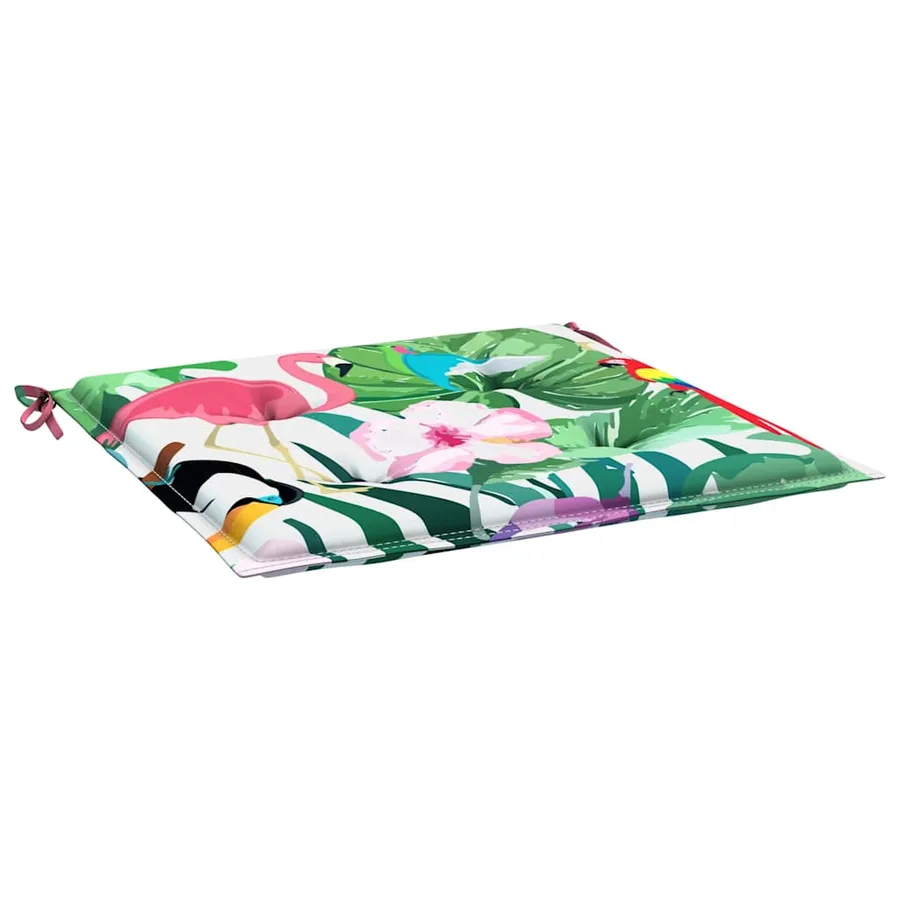 Coussins de chaise de jardin lot de 2 multicolore 50x50x4 cm - 5