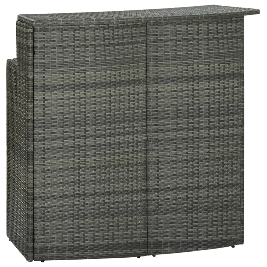 Ensemble de bar de jardin avec coussins 4 pcs Gris - 6