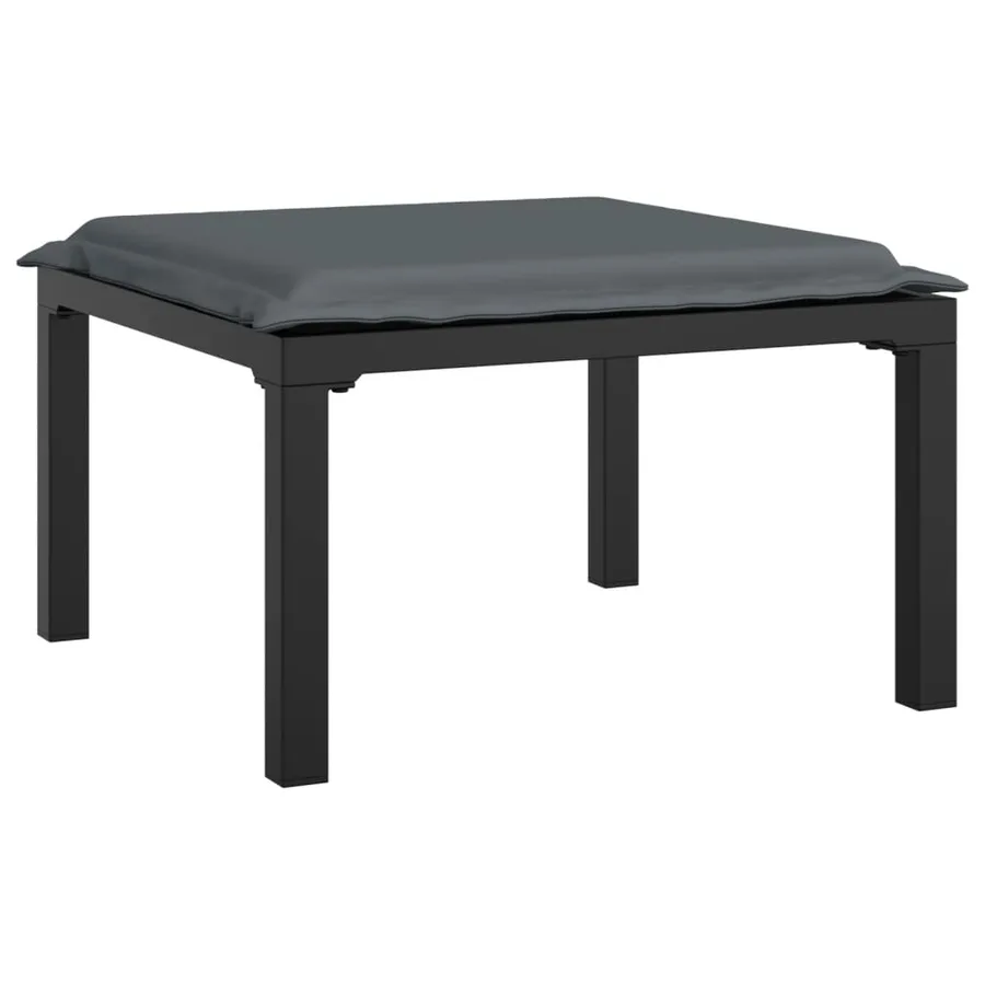 Salon de jardin 8 pcs noir et gris résine tressée - 8