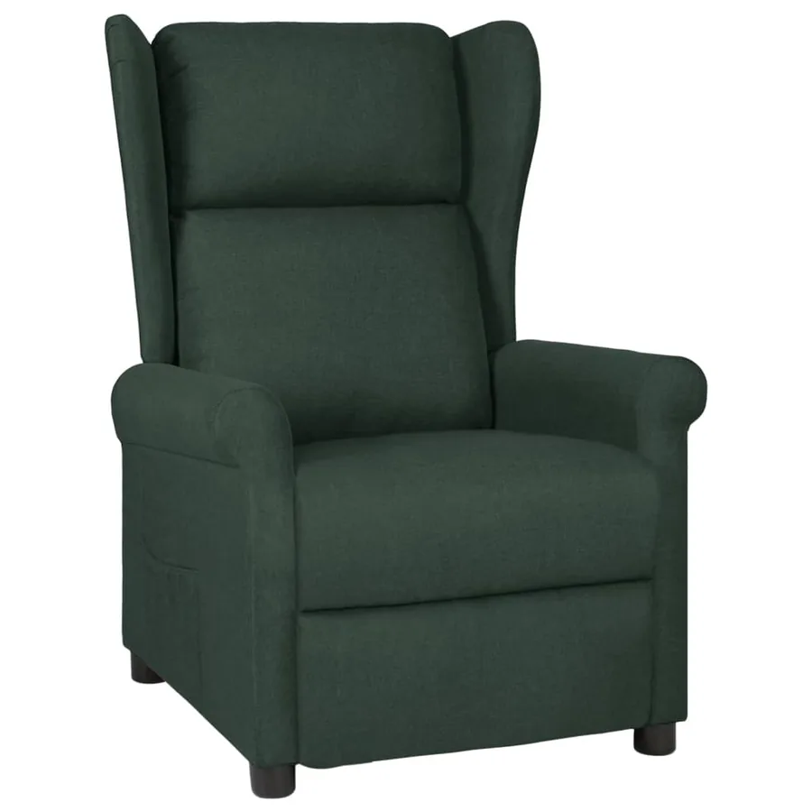 Fauteuil inclinable Vert foncé Tissu