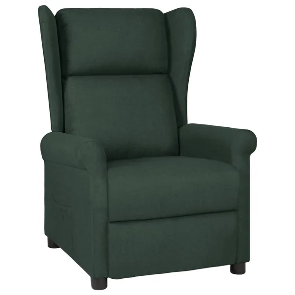 Fauteuil inclinable Vert foncé Tissu
