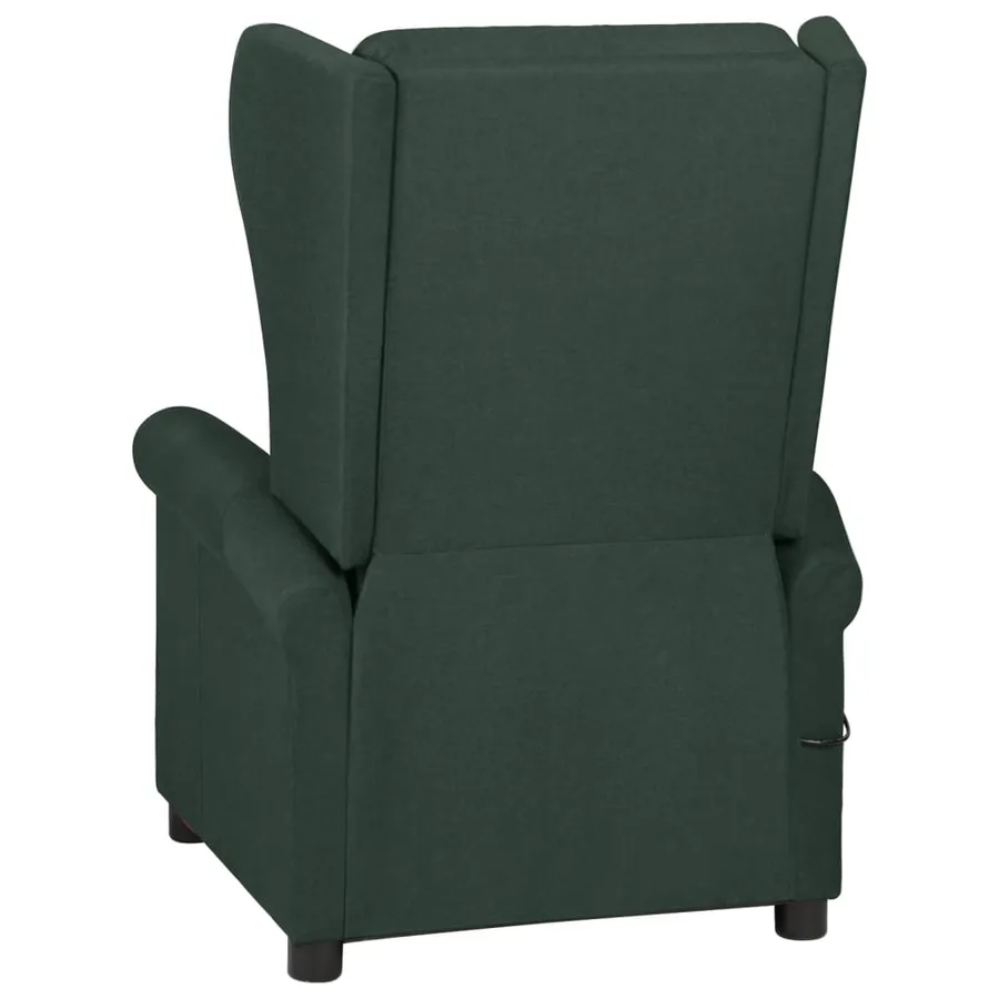 Fauteuil inclinable Vert foncé Tissu - 4