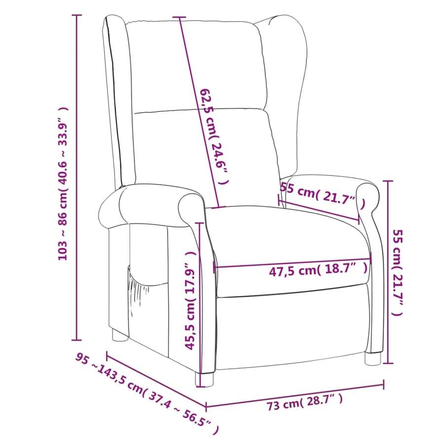 Fauteuil inclinable Vert foncé Tissu - 9