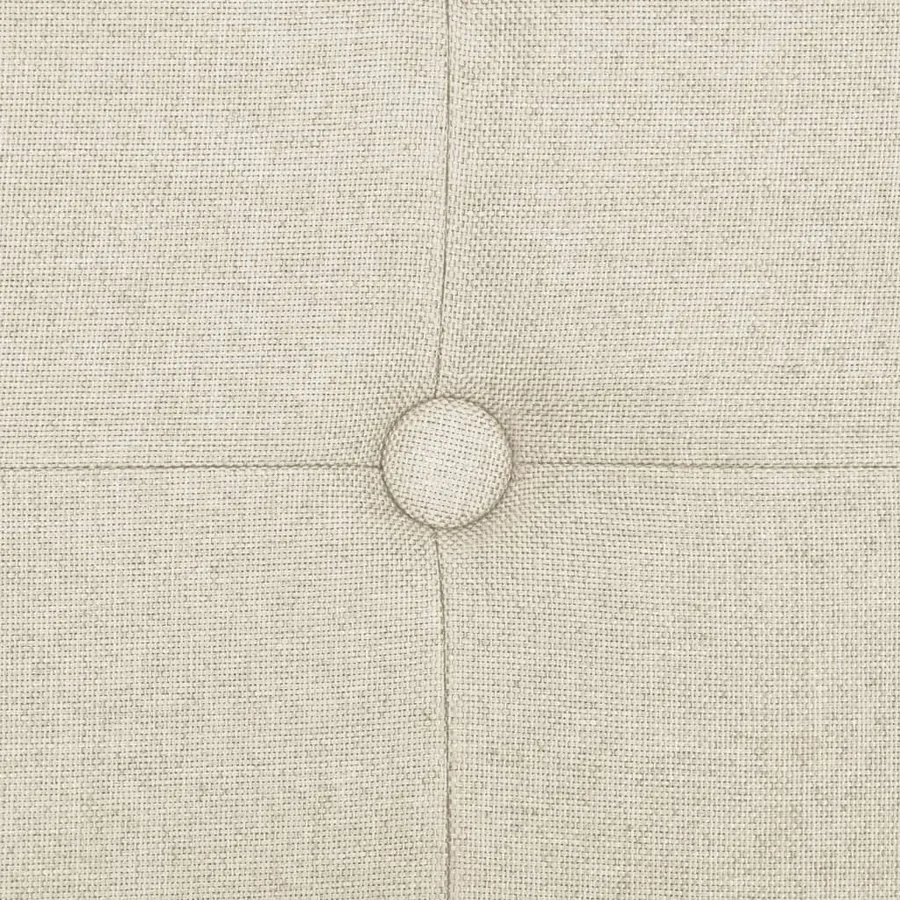 Banc de rangement pliable Blanc crème Faux lin - 6